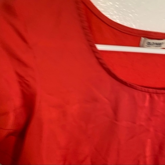 Old Navy Scoop Neck Blouse Red Mixed Media - Picture 5 of 9